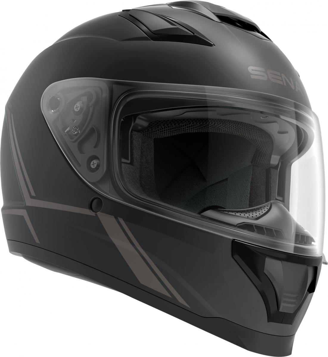 Sena Stryker – Matt Svart Integralhjälm med Mesh Intercom och Smart Funktioner ECE - Skog & Motor Umeå -