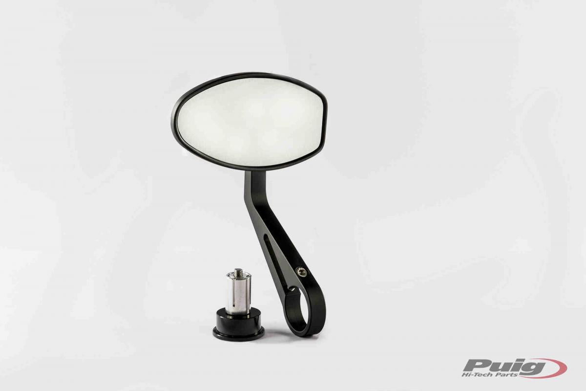PUIG HANDLEBAR END MIRROR BLACK - Skog & Motor Umeå -