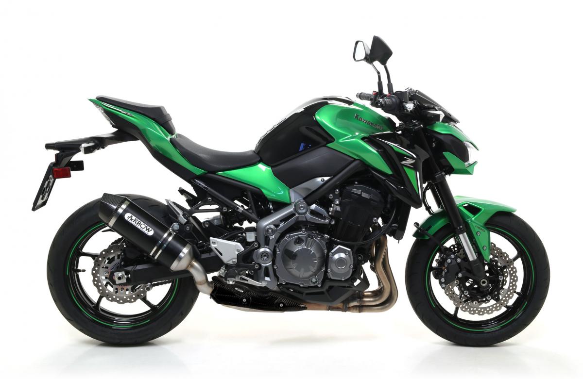Arrow Kawasaki Z900 (2017–2018) Homologerad Darkrace Tech Ljuddämpare i Aluminium - Skog & Motor Umeå -