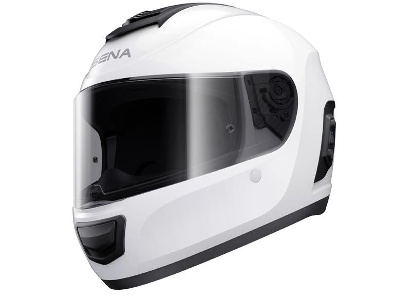 Sena Momentum Lite – Blank Vit Fullface-hjälm med Bluetooth ECE - Skog & Motor Umeå -