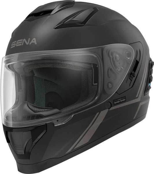 Sena Stryker – Matt Svart Integralhjälm med Mesh Intercom och Smart Funktioner ECE - Skog & Motor Umeå -