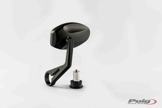 PUIG HANDLEBAR END MIRROR BLACK - Skog & Motor Umeå -