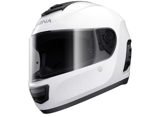 Sena Momentum Lite – Blank Vit Fullface-hjälm med Bluetooth ECE - Skog & Motor Umeå -