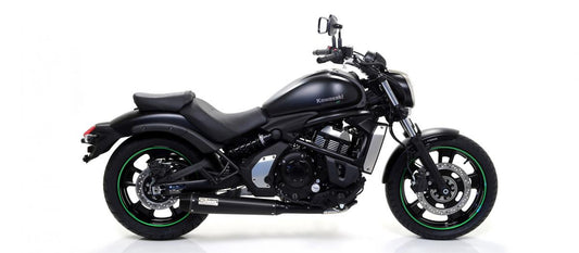 KAWASAKI VULCAN S 650 14/15 HOMOLOGATED STAINLESS STEEL DARK 2:1 REBEL FULL SYSTEM WITH CARBON END CAP - Skog & Motor Umeå -